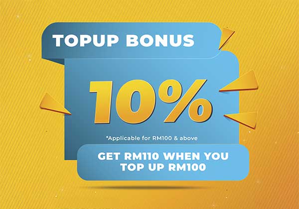 Top Up with the app and receive 10% more