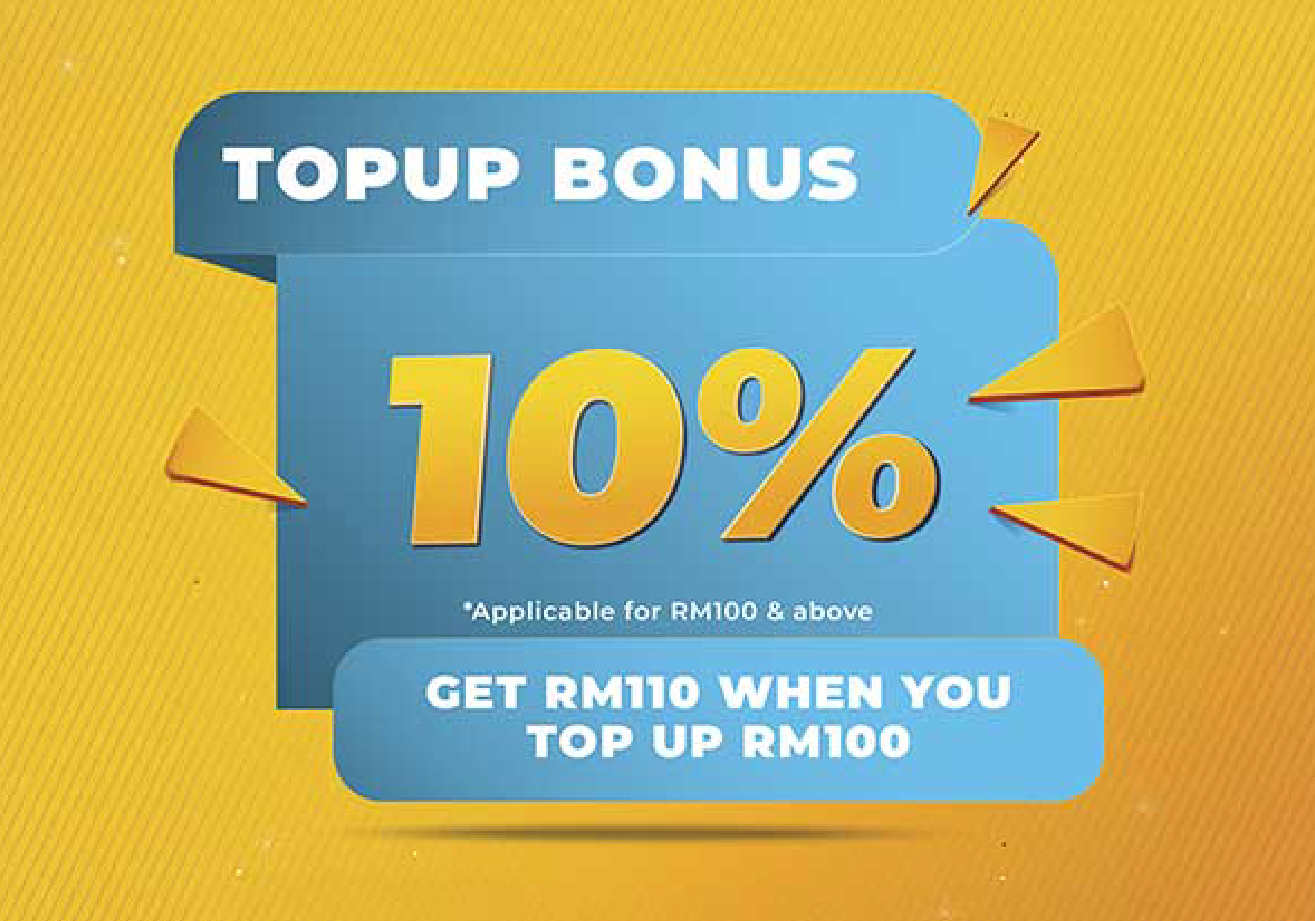 Top Up with the app and receive 10% more